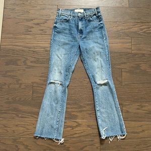 Mother The Hustler Ankle Fray Jeans Crashing Hard